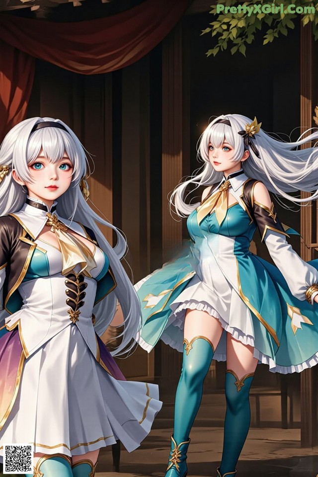 Hentai - Glistening with the Echo of Distant Suns Set.1 20250106 Part 20 No.7e4936 A couple of anime girls standing next to each other.